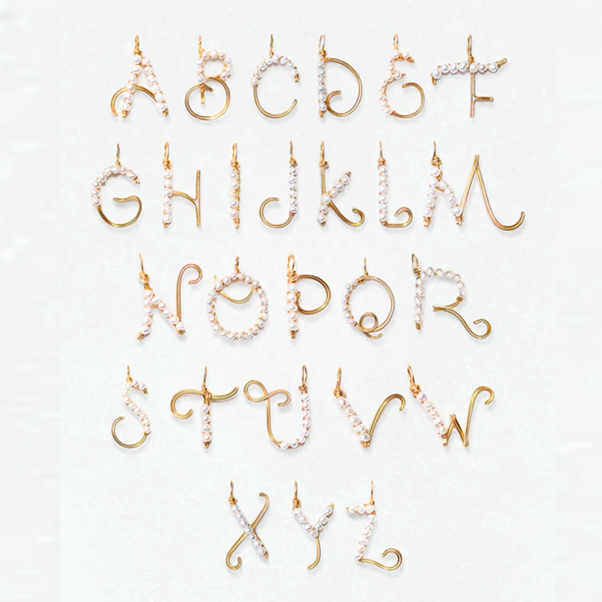 1YA0326-300 [YAY PARIS] Woven Letter Cultured Pearl #901pdlemy101 (EU)