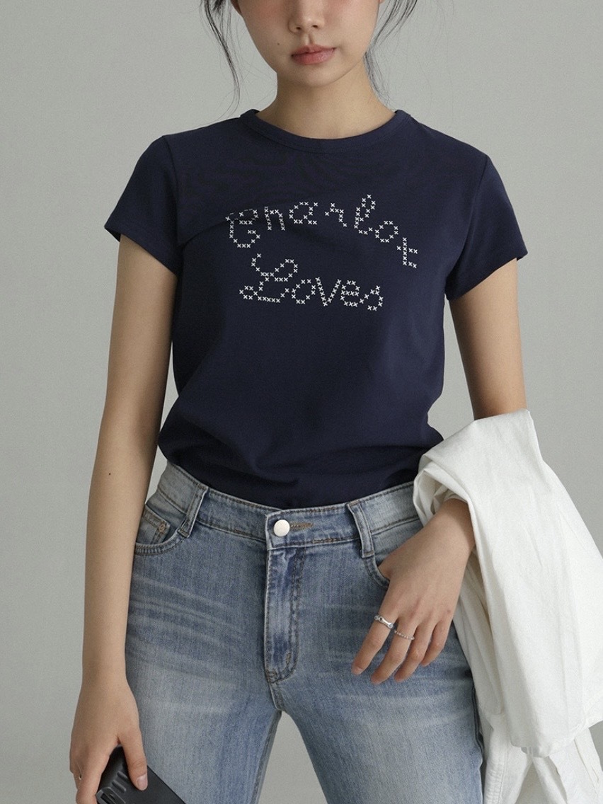 #228N725 Letter X, Charlot love Tee