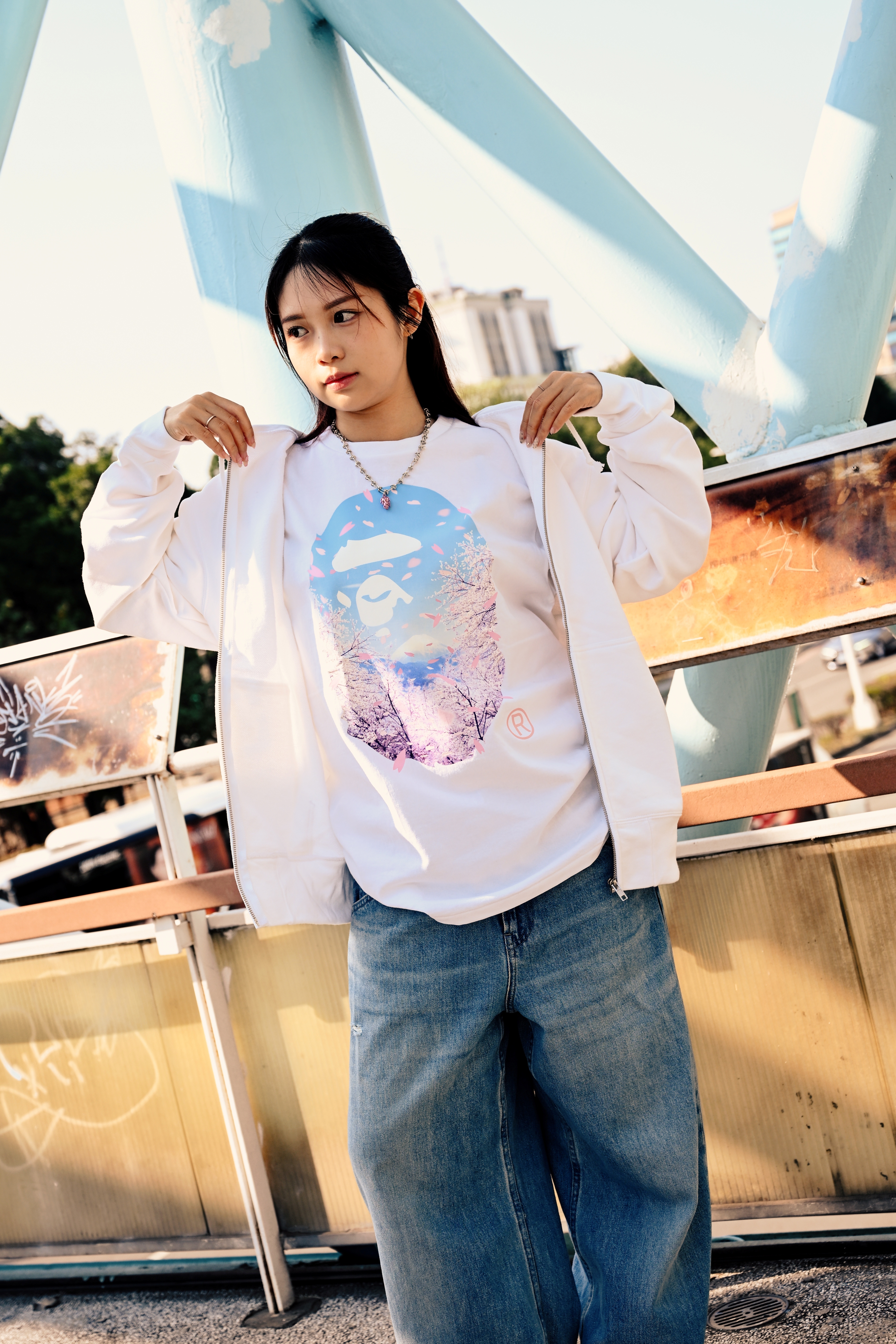 ☆ETW☆【EASY TO WEAR】BAPE Sakura Photo Ape Head Tee 猿人 櫻花樹 短T 富士山 春夏