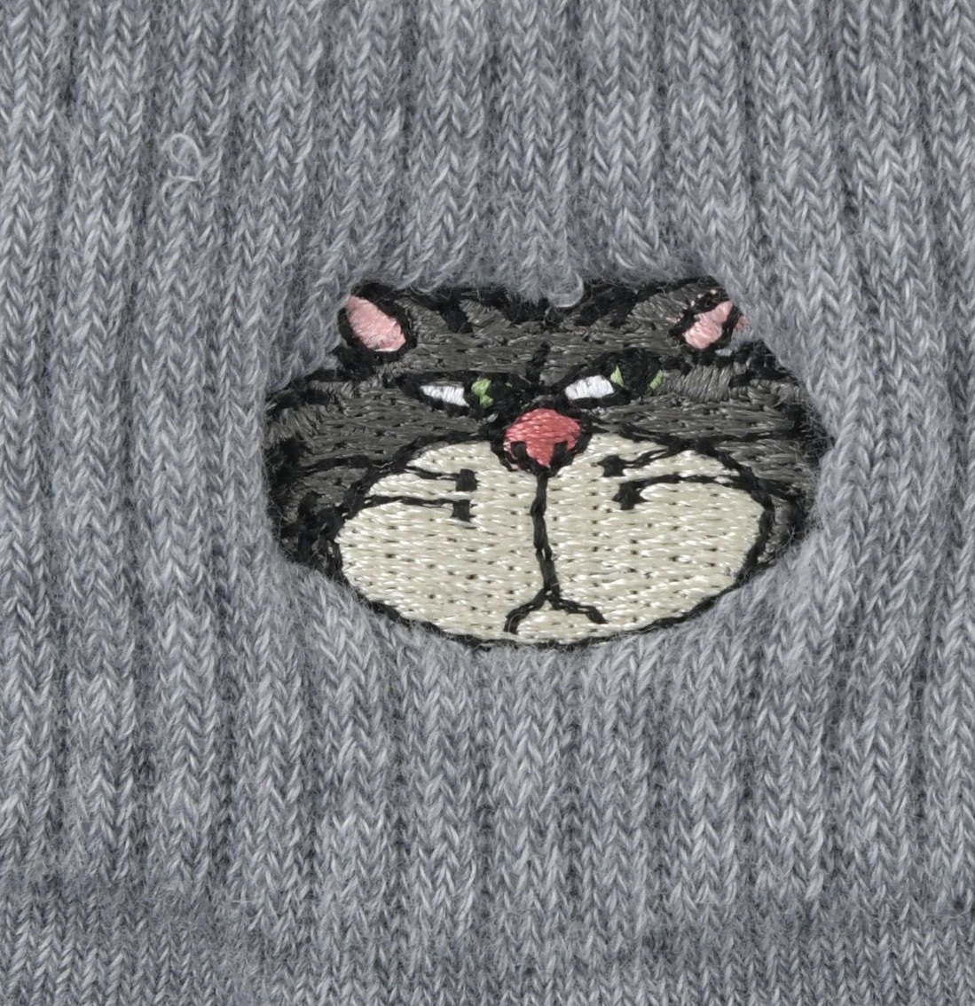 JP DS Lucifer 灰色刺繡中筒襪 23-25 1374 TK260325