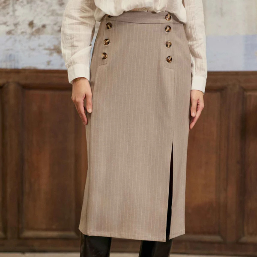 1LP0327-021 [LA PETITE ETOILE] Jupe Jady Beige/Ecru #JADY-J112611Z6A/13-BEIGE/ECRU (EU)