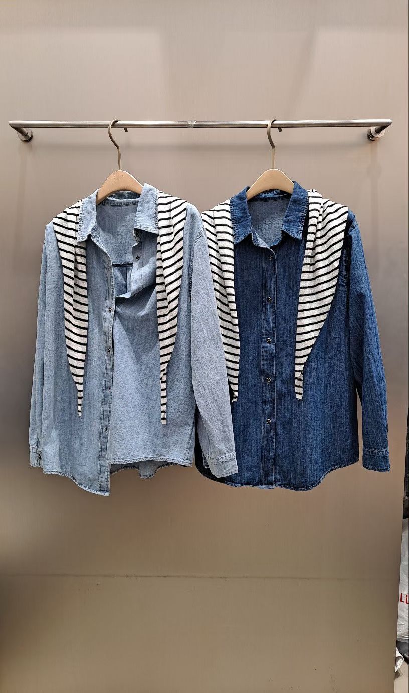 1L6024 披巾牛仔襯衫