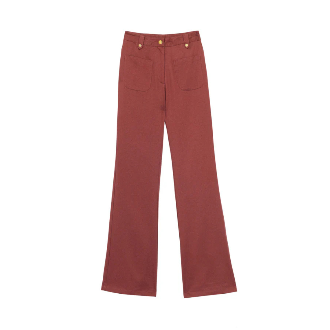 1LP0327-023 [LA PETITE ETOILE] Pantalon Phina Terracotta #PHINA-P102611U0A/48-TERRACOTTA (EU)