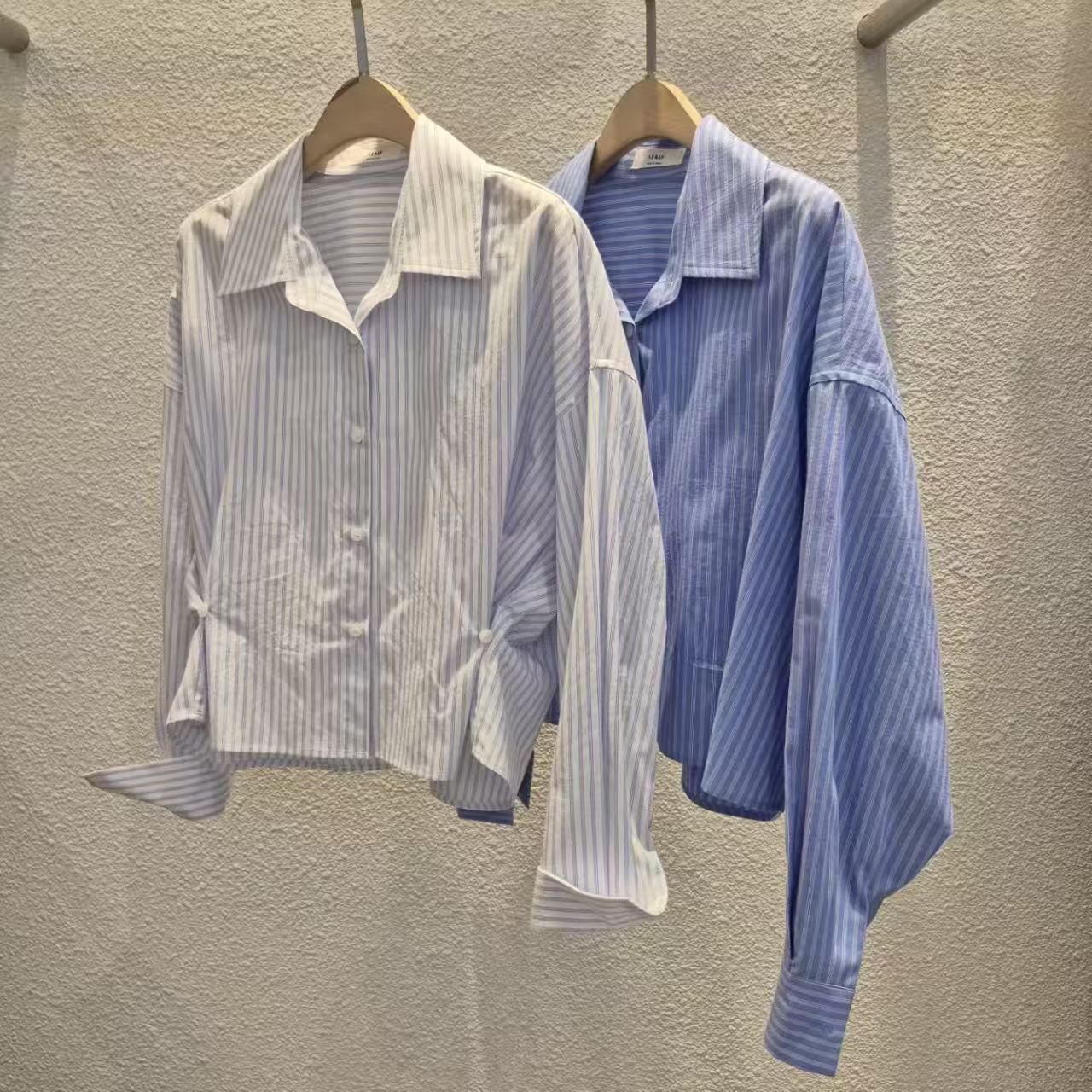 1L6031 收腰條紋襯衫