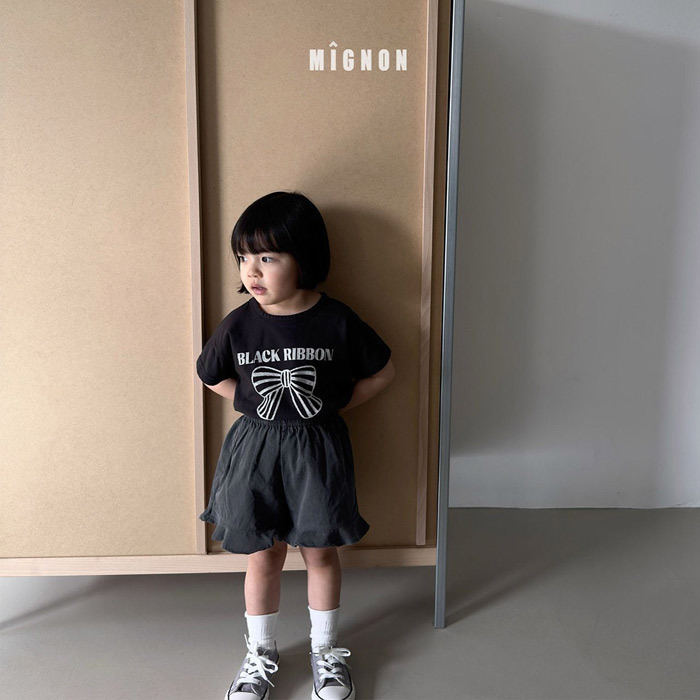 正韓夏mignon 黑色蝴蝶結上衣