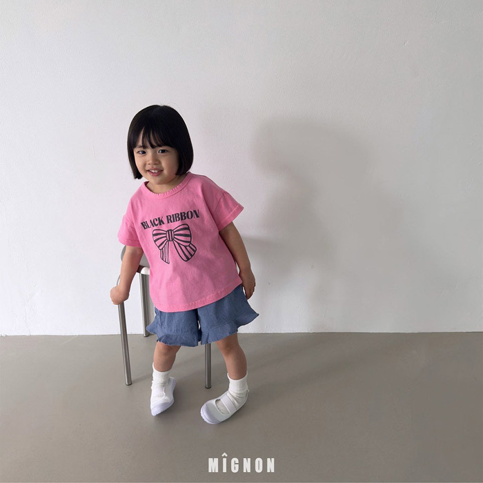 正韓夏mignon 黑色蝴蝶結上衣