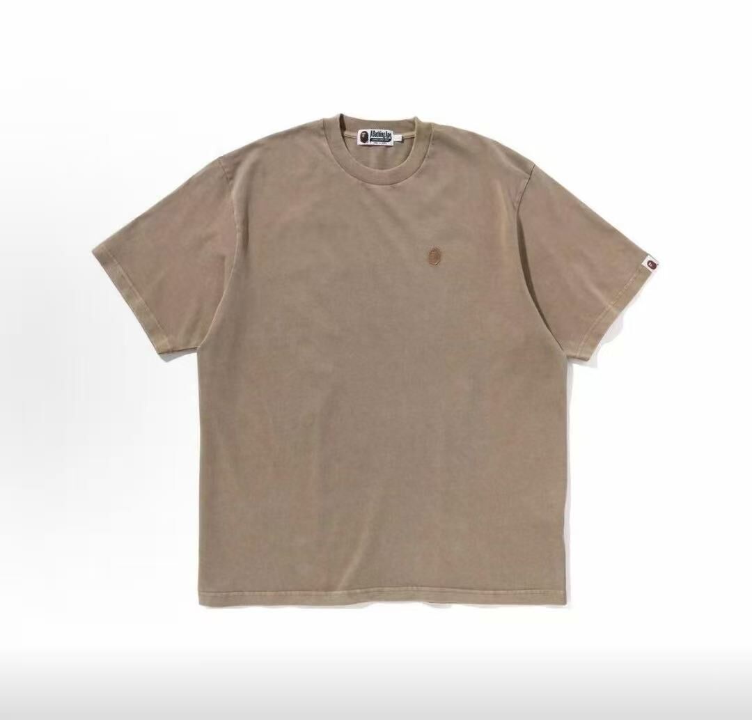 BAPE 刺繡標純色寬鬆短T (3色)