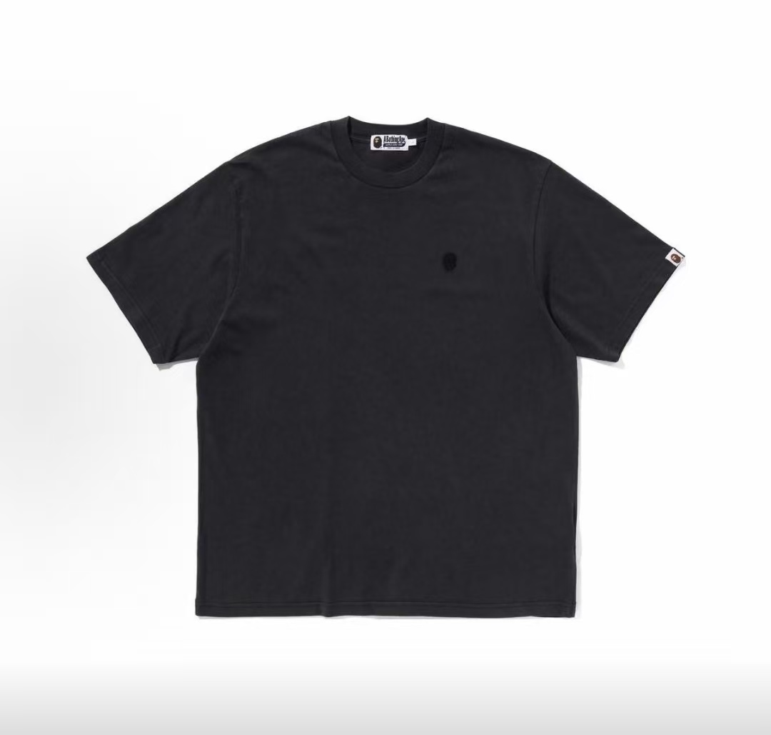 BAPE 刺繡標純色寬鬆短T (3色)