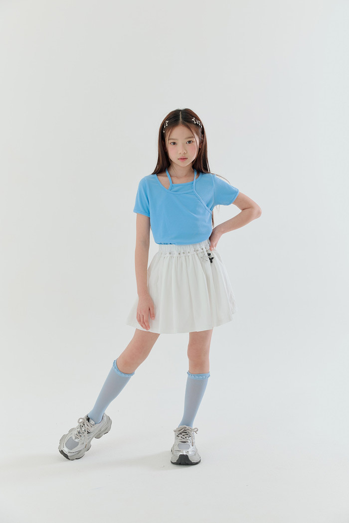 正韓夏Lilas 兩色甜酷女孩設計感上衣