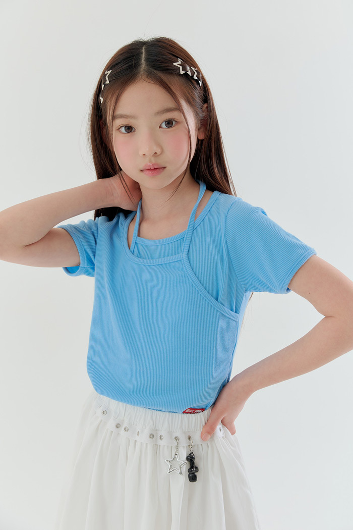 正韓夏Lilas 兩色甜酷女孩設計感上衣