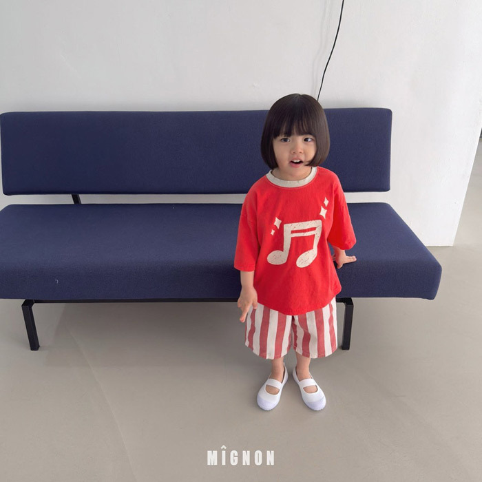 正韓夏mignon 閃亮音符圓領上衣