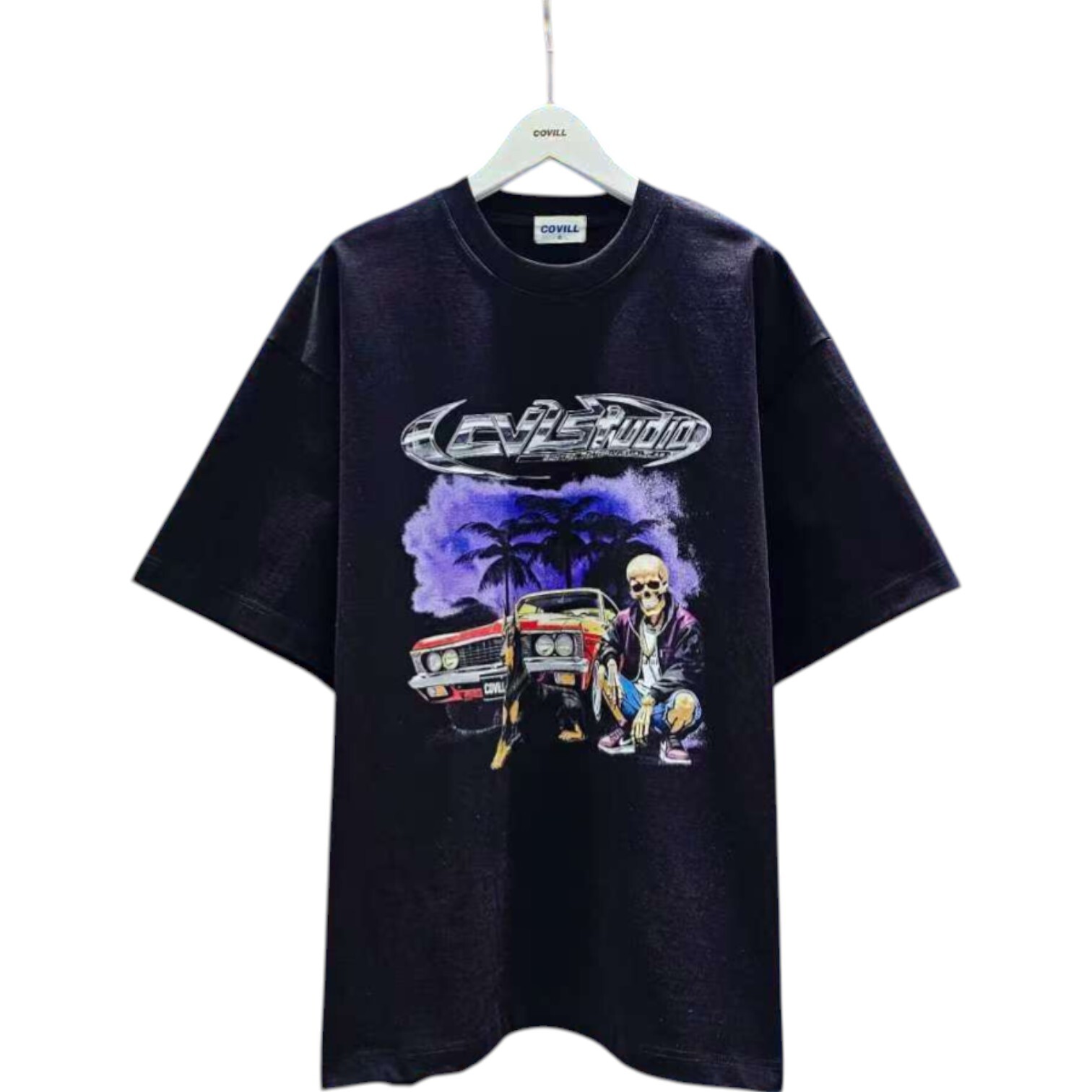 《K》暗夜骷髏黑幫重磅短T