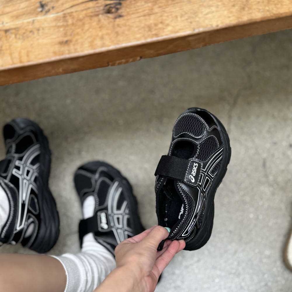 Asics Contend Mary Jane PS 國外限定 黑銀 黑色 童鞋 瑪莉珍 親子鞋 1014A383-001