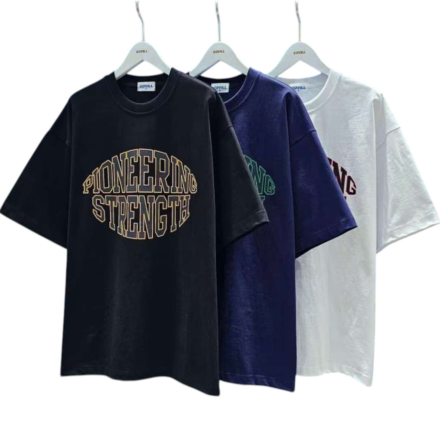 《K》PION撞色字重磅短T