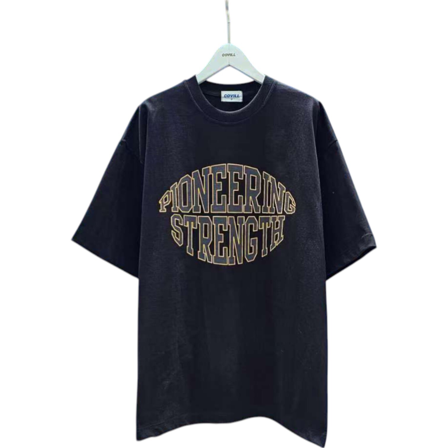 《K》PION撞色字重磅短T