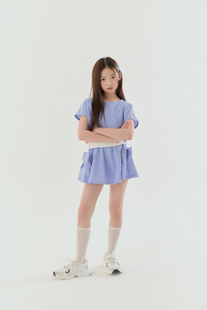 正韓夏Lilas 兩色甜美蝴蝶結裙褲