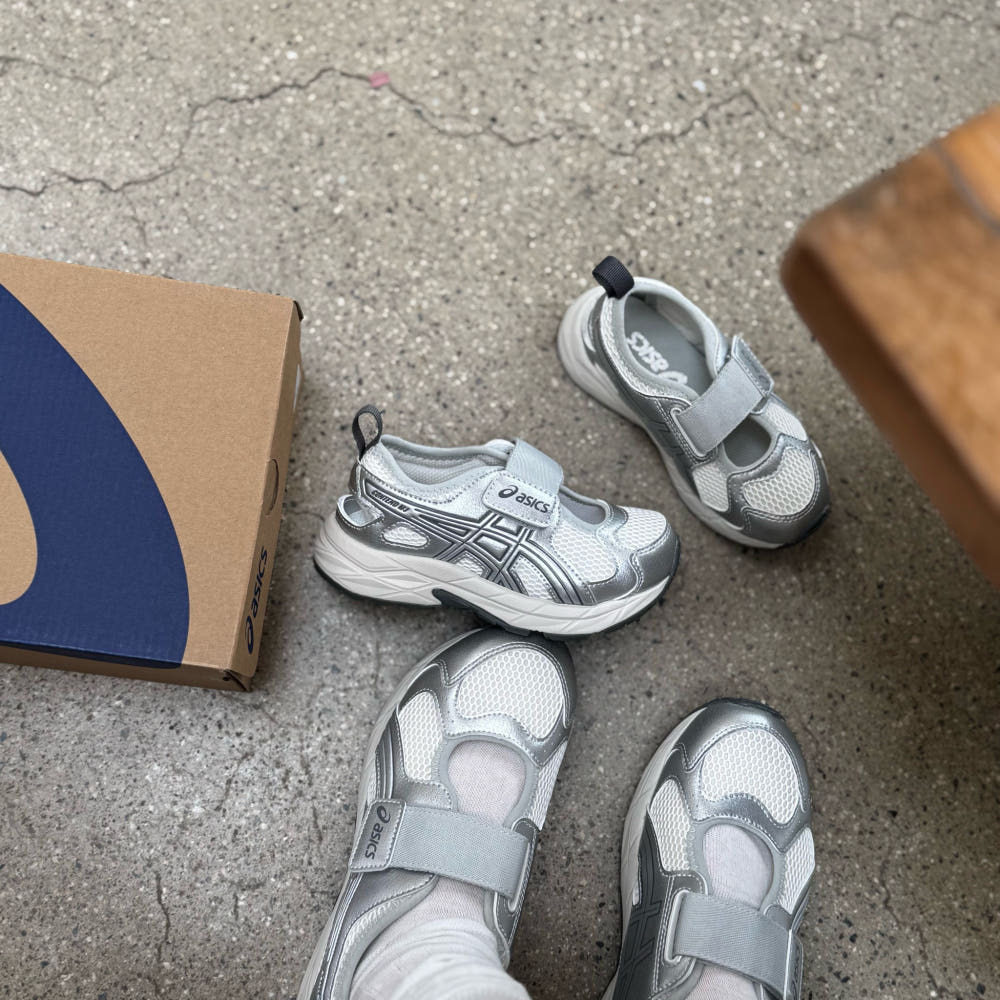 Asics Contend Mary Jane PS 國外限定 白銀 白色 童鞋 瑪莉珍 親子鞋 1014A383-020