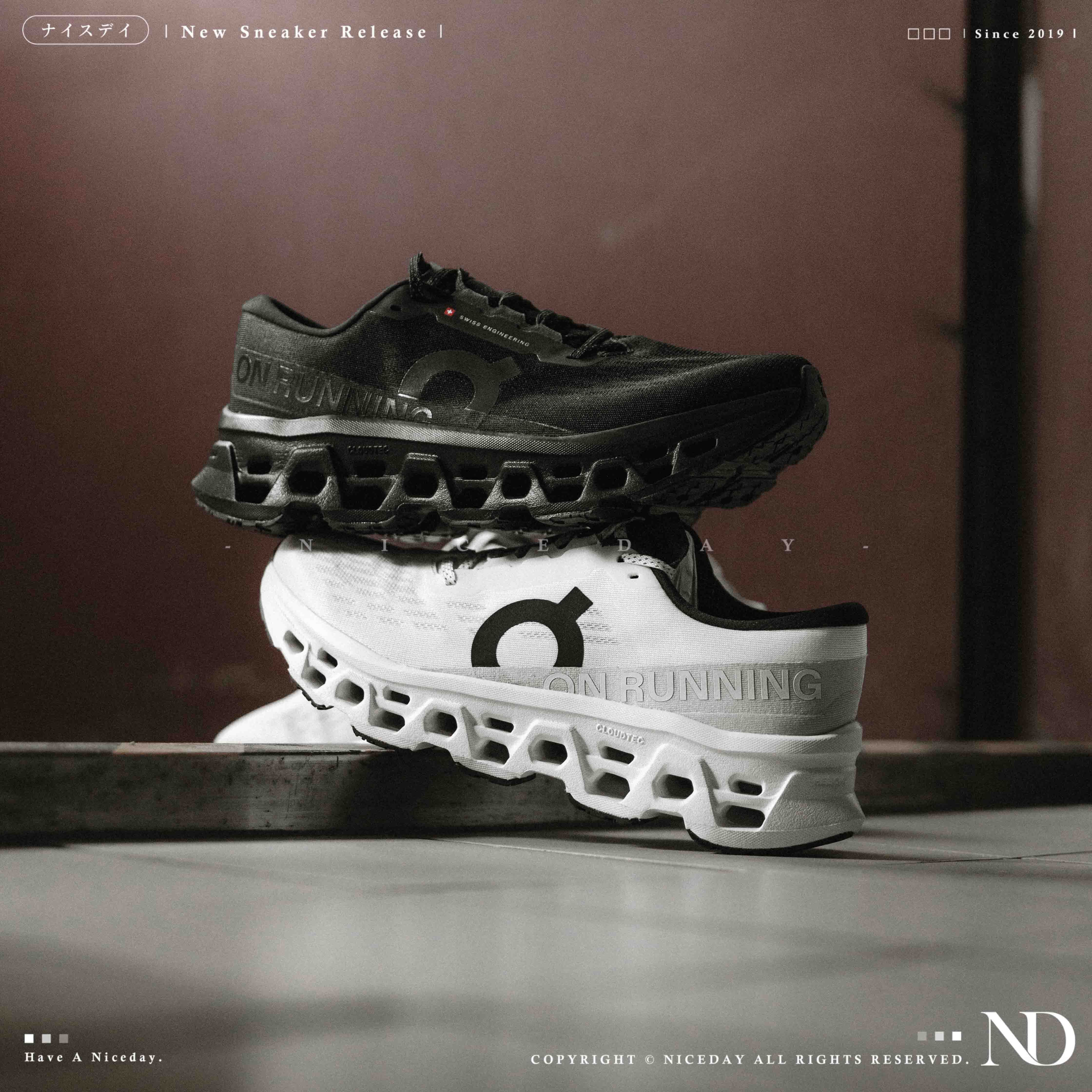 NICEDAY 代購 On Running Cloudmonster 3 慢跑 跑步 黑 白 運動鞋 全黑 黑白 熊貓