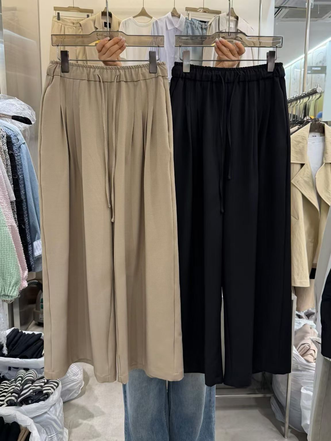 1L6042 百褶綁繩長褲