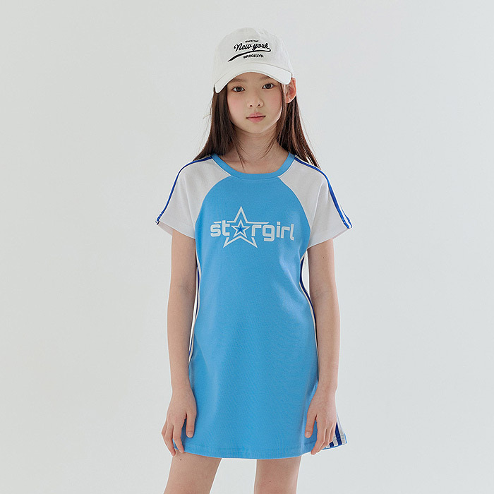 正韓夏Lilas 兩色運動感星星合身洋裝