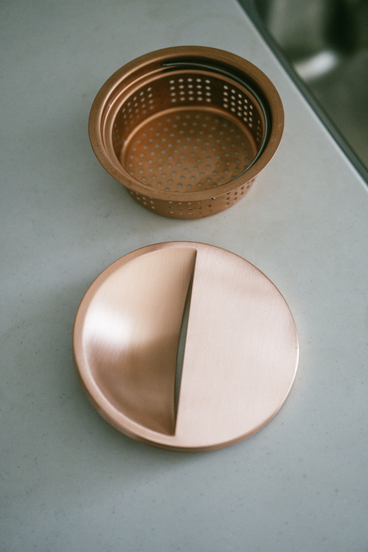 日本下村企販燕三条製廚房水槽純銅抗菌除臭排水口蓋（14.4cm）