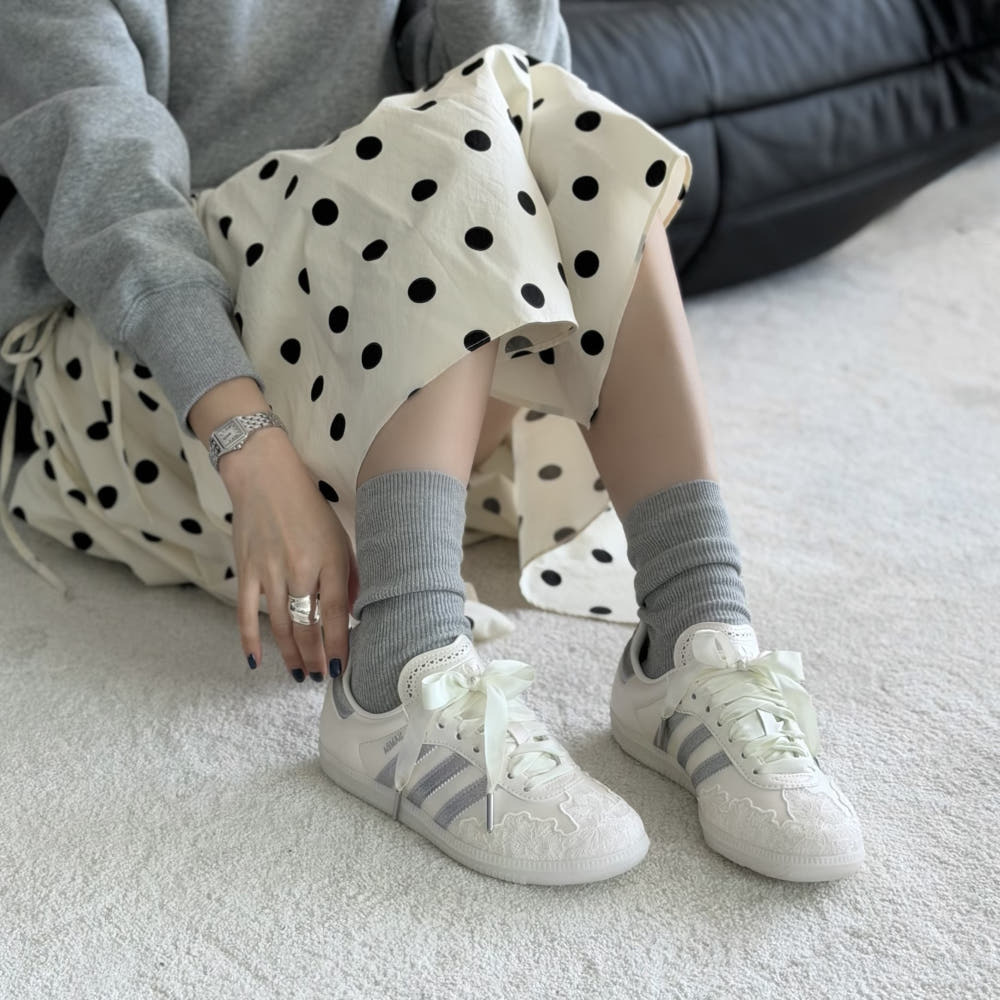 Adidas Originals Samba OG 情人節限定 蕾絲 白銀 緞面 白珠光 復古鞋 HP3658