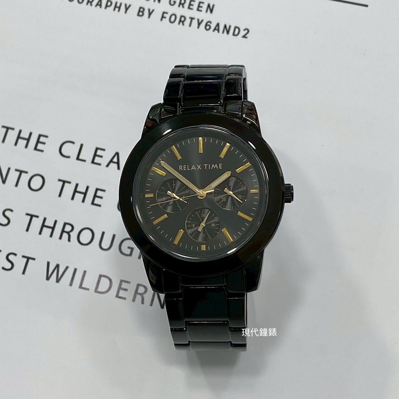 【RELAX TIME】三眼時尚腕錶R0800-16-21B  38mm現代鐘錶