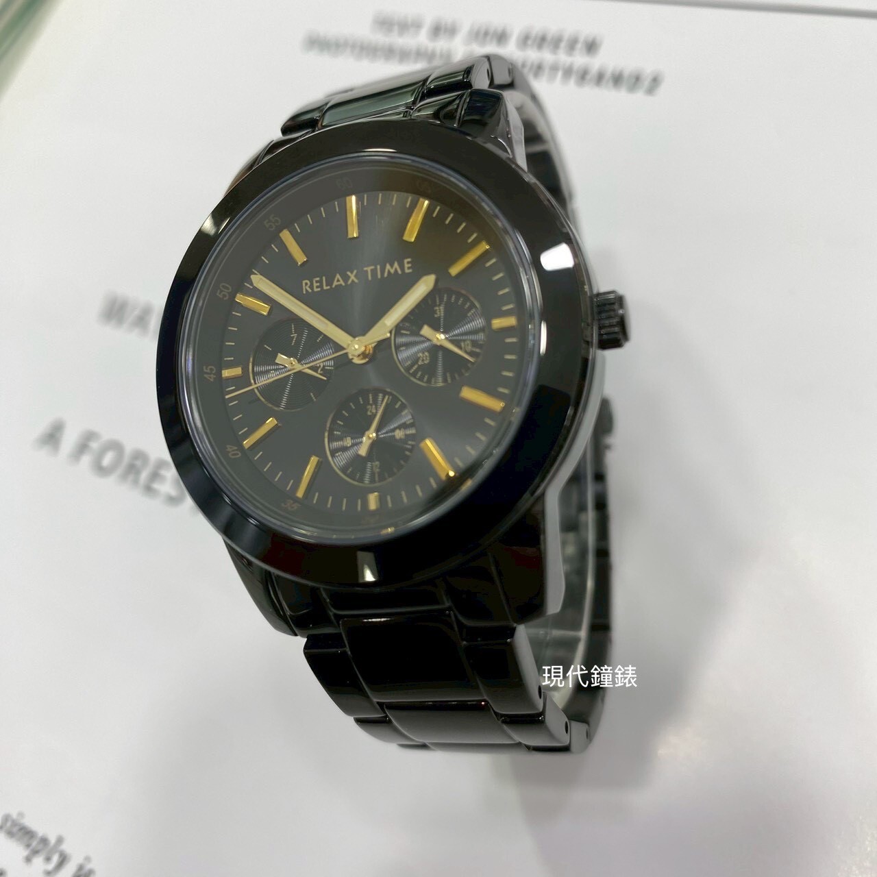 【RELAX TIME】三眼時尚腕錶R0800-16-21B  38mm現代鐘錶