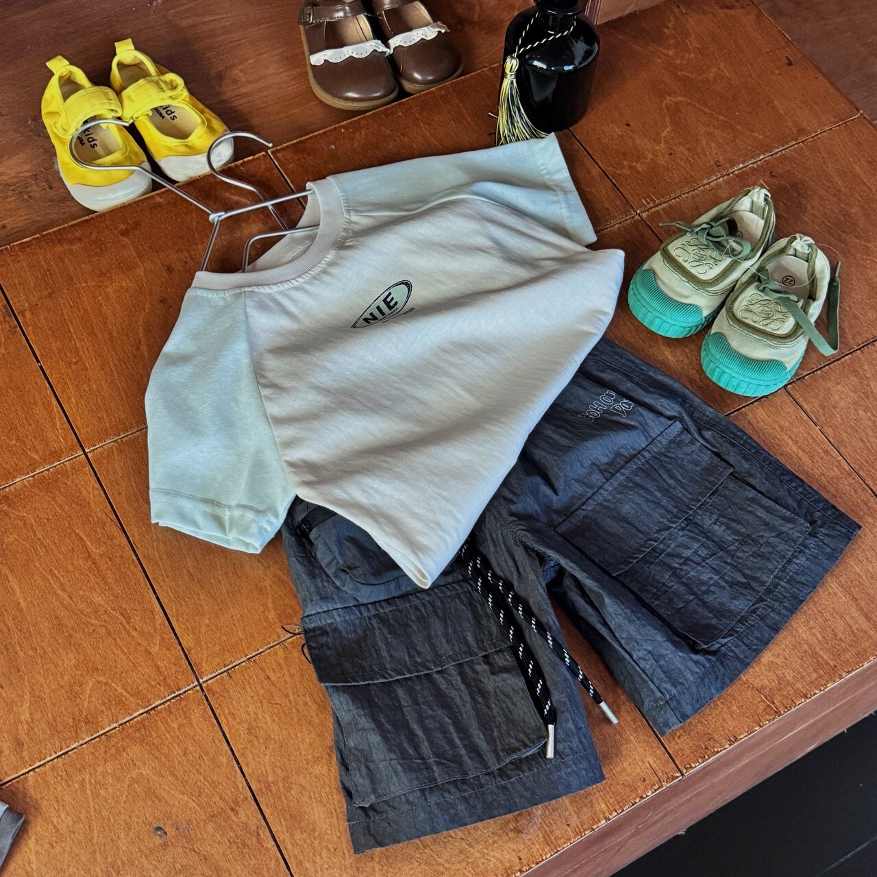 薄荷牛奶配色Tee