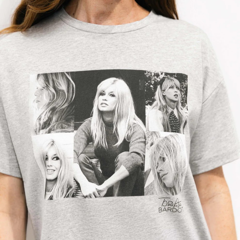1BB0327-006 [BRIGITTE BARDOT] Fame T-Shirt Heather Grey #202511400 (EU)