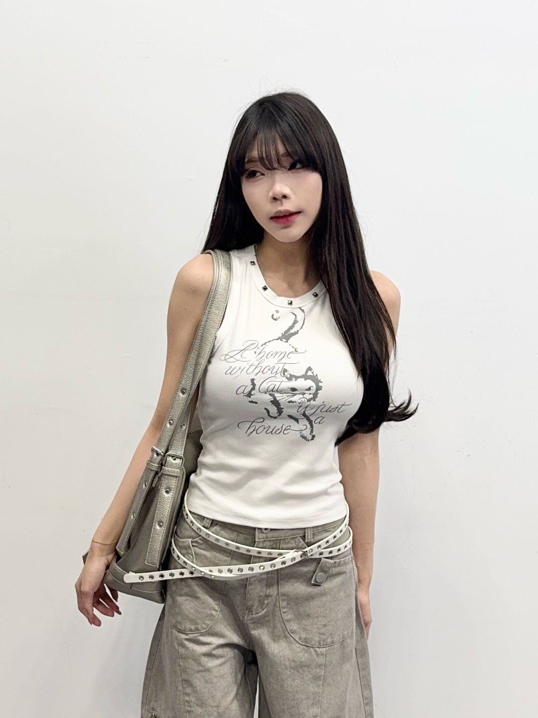 夜貓詩語後綁帶卯釘背心