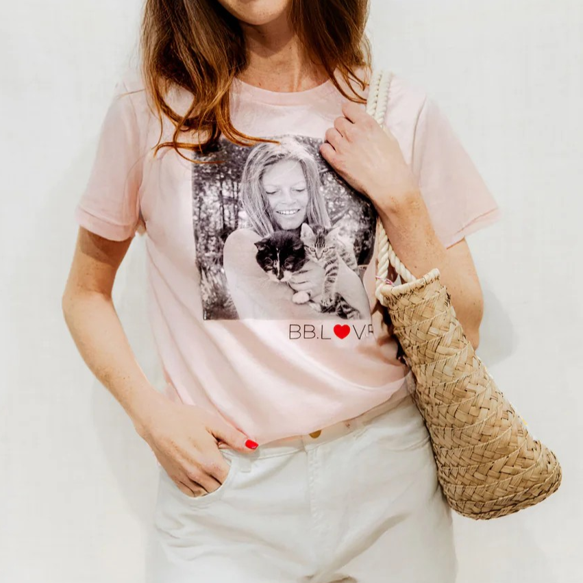 1BB0327-007 [BRIGITTE BARDOT] BB Love Printed T-Shirt Pink #202511300 (EU)