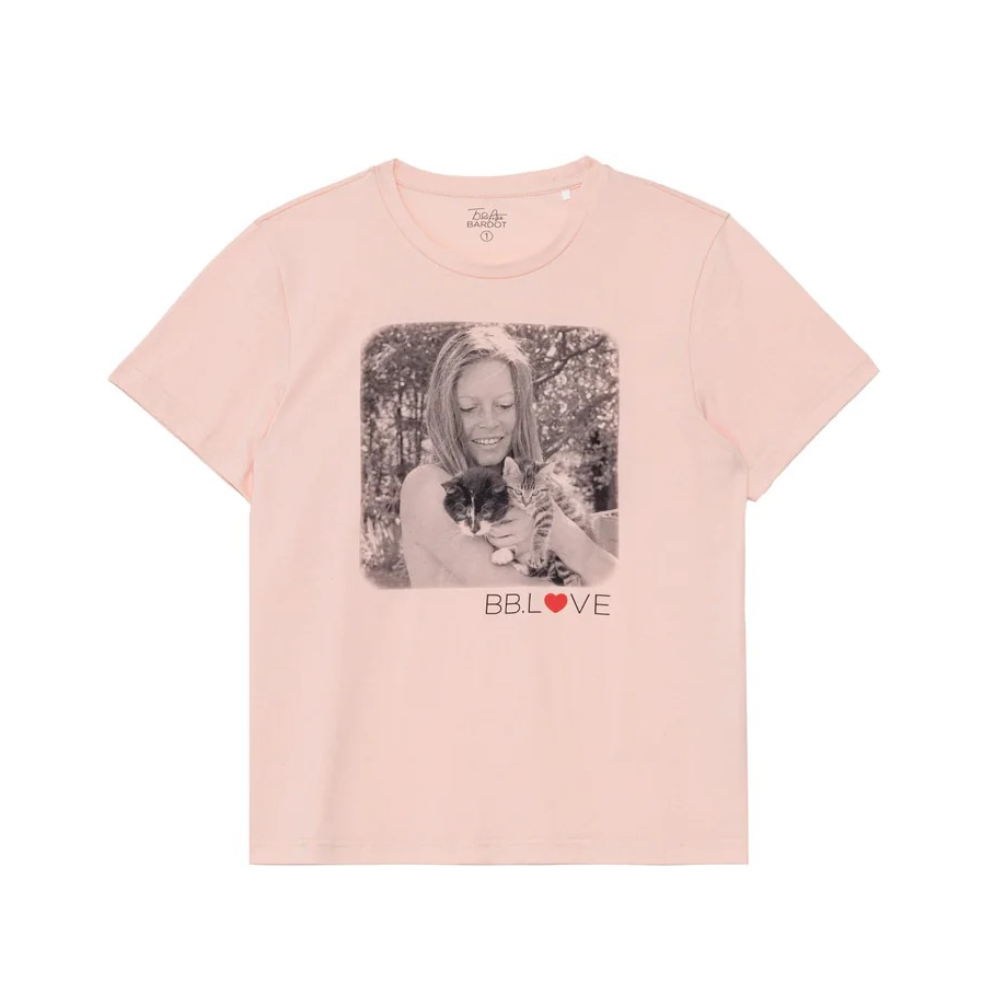 1BB0327-007 [BRIGITTE BARDOT] BB Love Printed T-Shirt Pink #202511300 (EU)