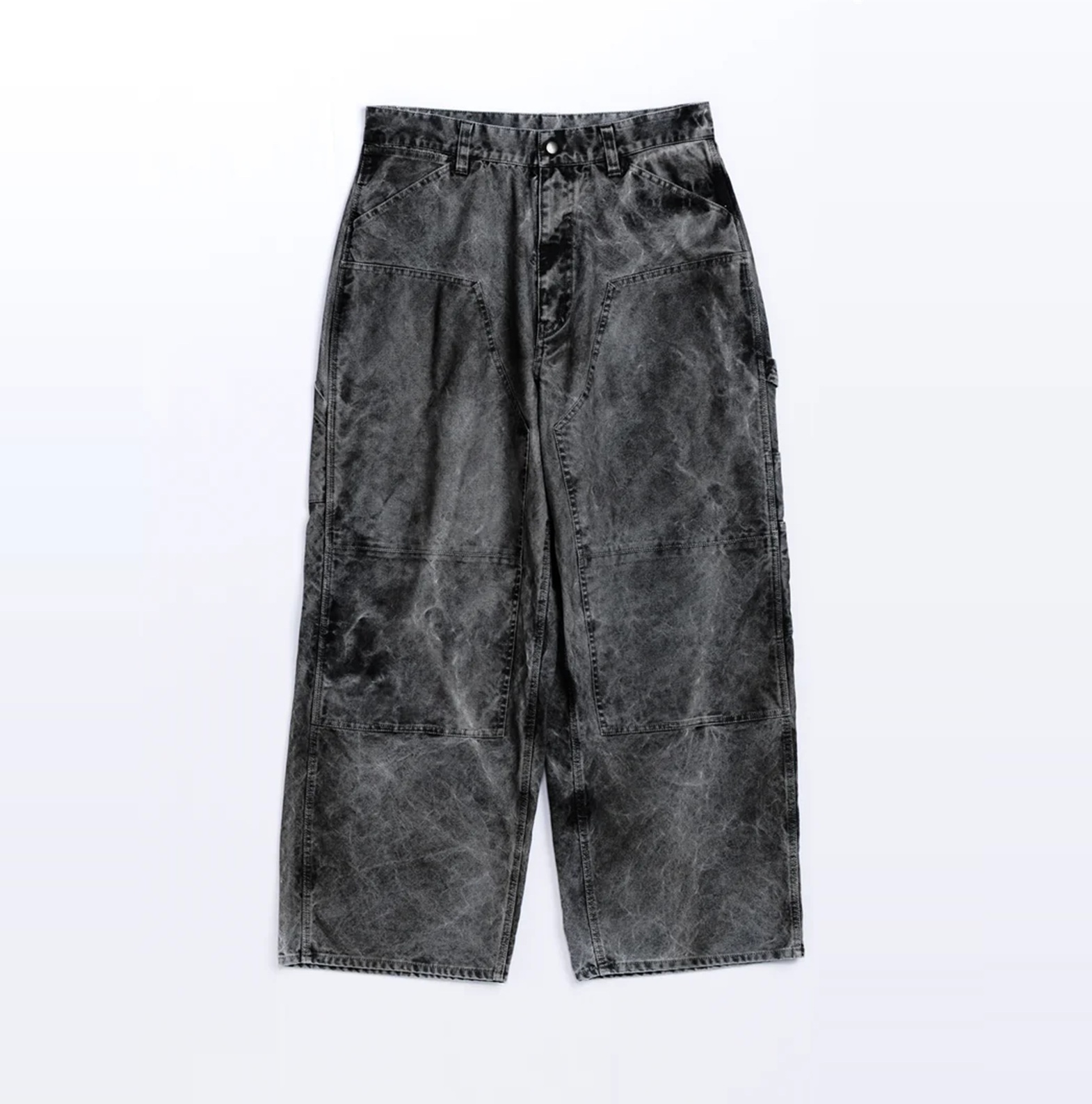 ANACHRONORM 2026 PIGMENT DYED DUCK PAINTER PANTS - BLACK PRE ORDER ITEM (預訂中)