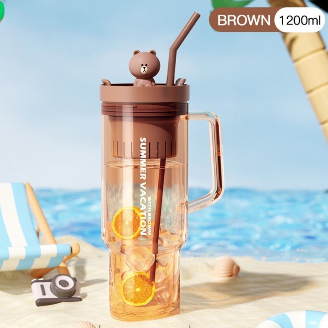 LINE FRIENDS|吸管巨無霸水樽 大容量1.2L