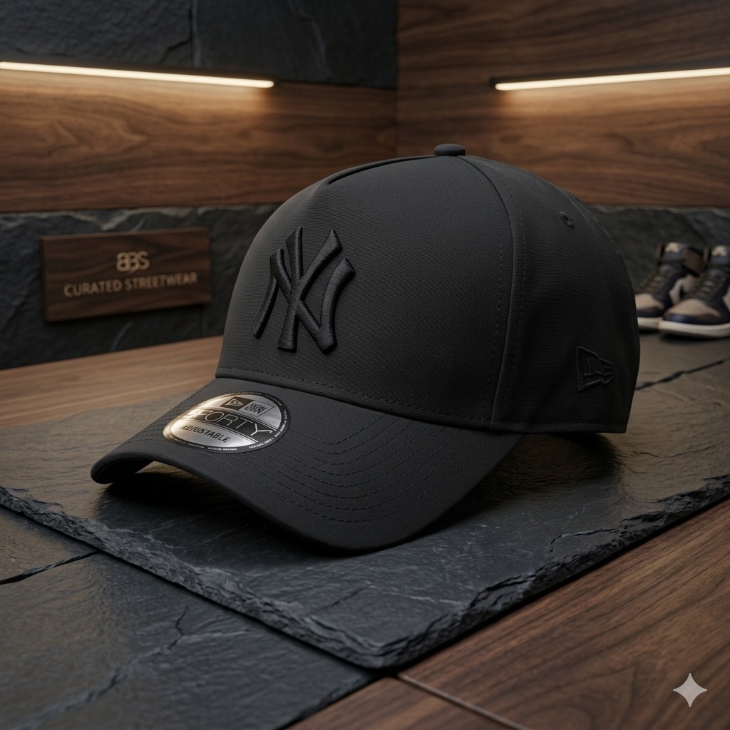 【現貨】MLB A032601 刺繡LOGO CAP帽 (黑色)