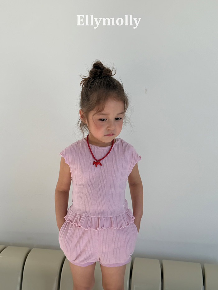 正韓夏EllyMolly 三色直條木耳背心