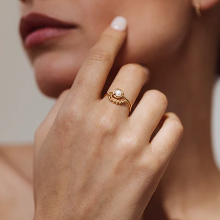 1YA0326-312 [YAY PARIS] Swan & Frida Ring Duo Box Laminated Gold #SS24_C16_101 (EU)