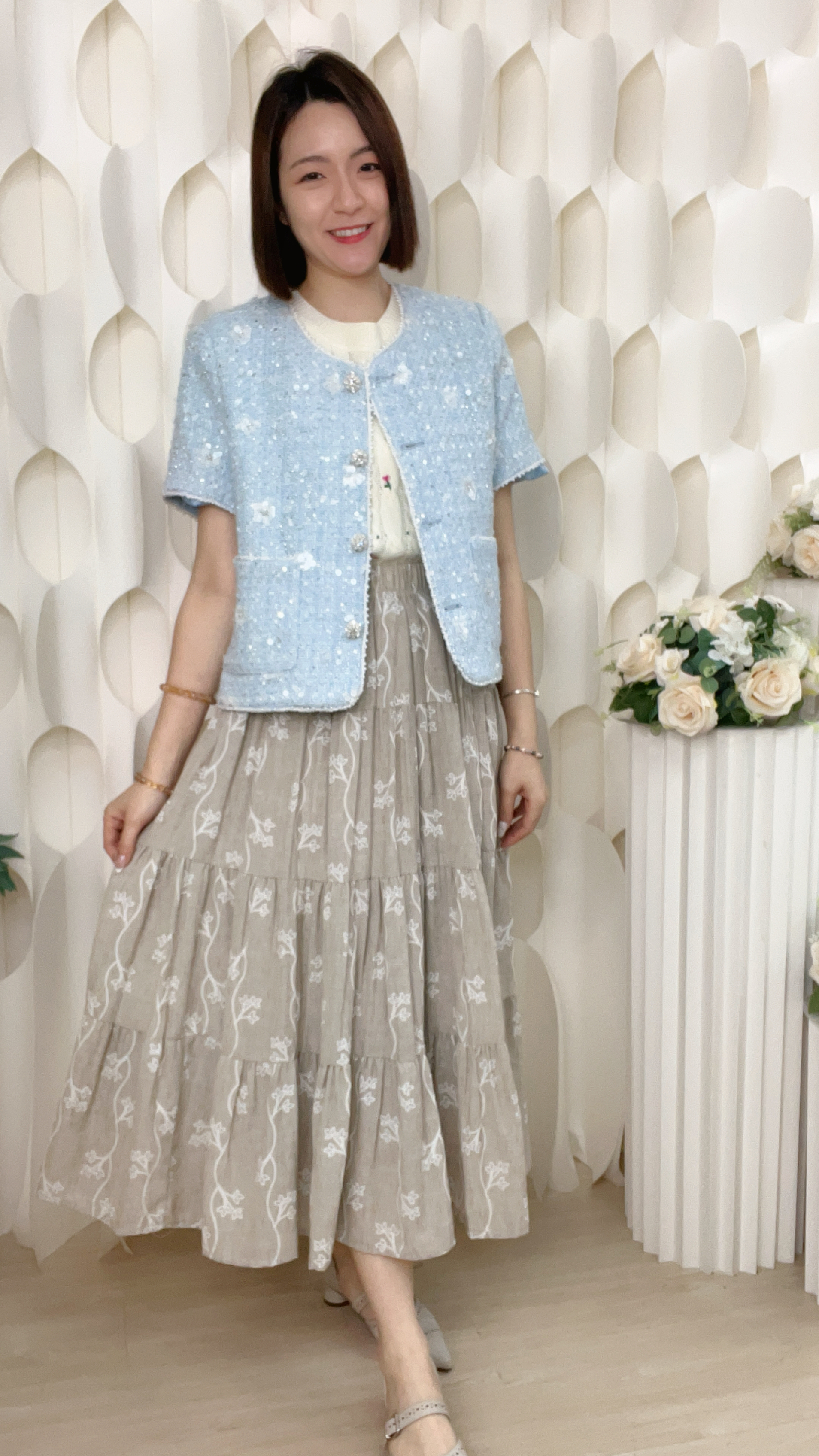 閃閃小香風外套(胸M:38/L:40吋) J6111 #2603clo