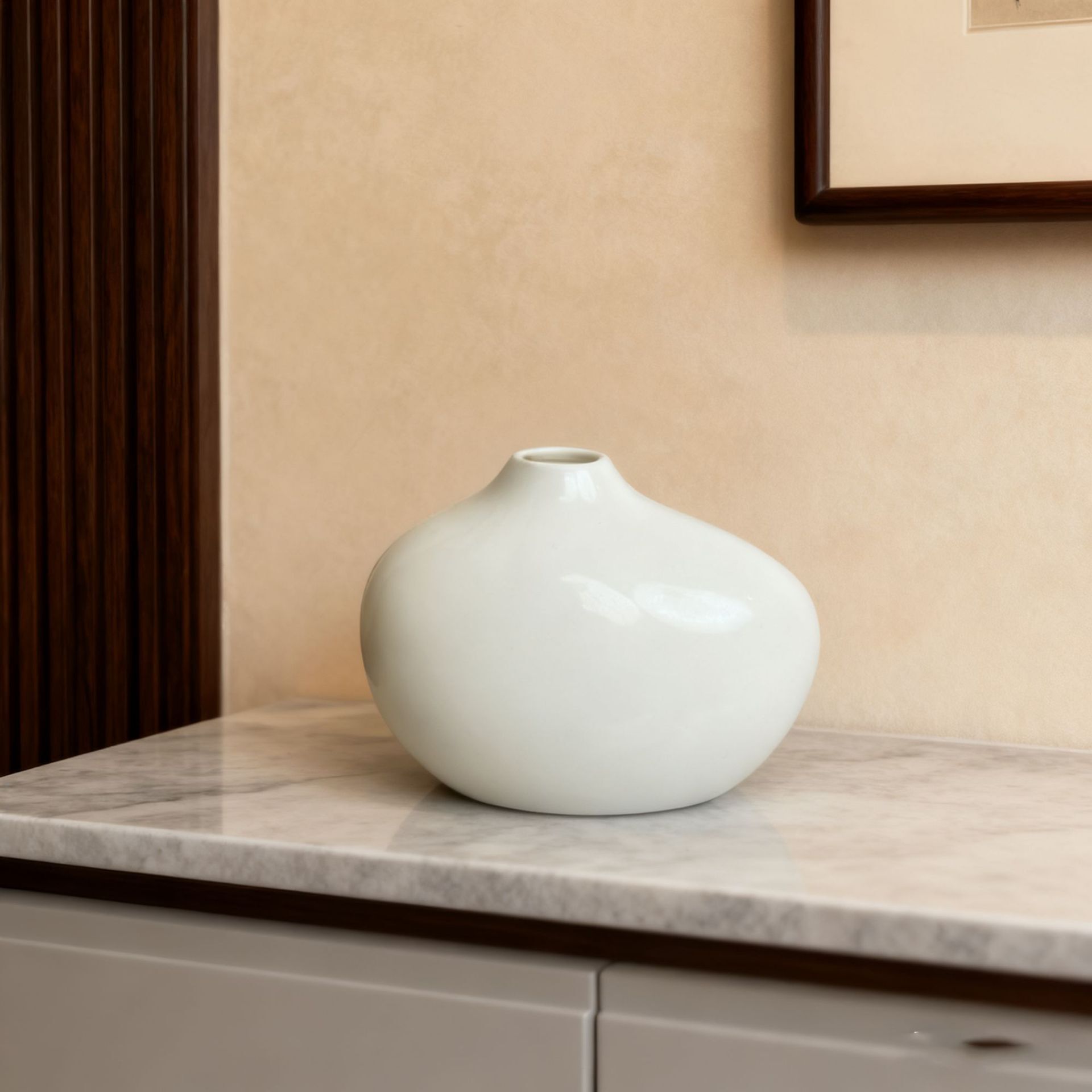 【台灣現貨速發】中式屏風花瓶 塑膠花瓶 中式花器 ｜小白壺 家居茶室裝飾