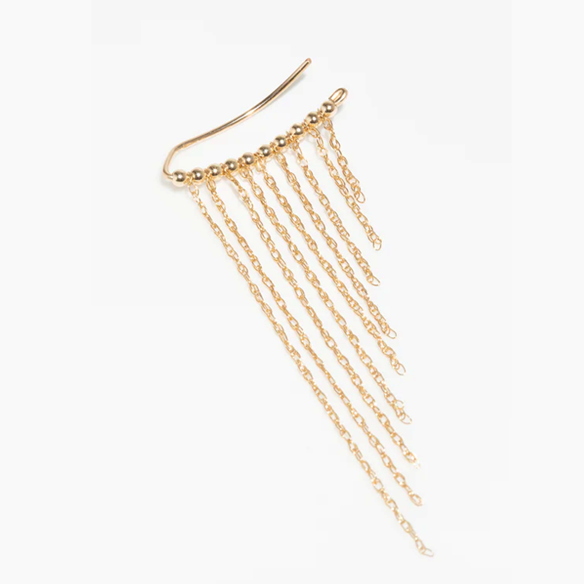 1YA0326-315 [YAY PARIS] Large Climber Fringes Laminated Gold #SS25_C49_100 (EU)