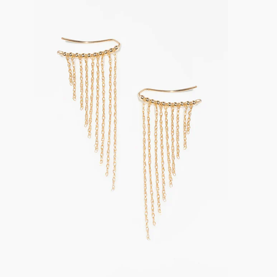 1YA0326-315 [YAY PARIS] Large Climber Fringes Laminated Gold #SS25_C49_100 (EU)