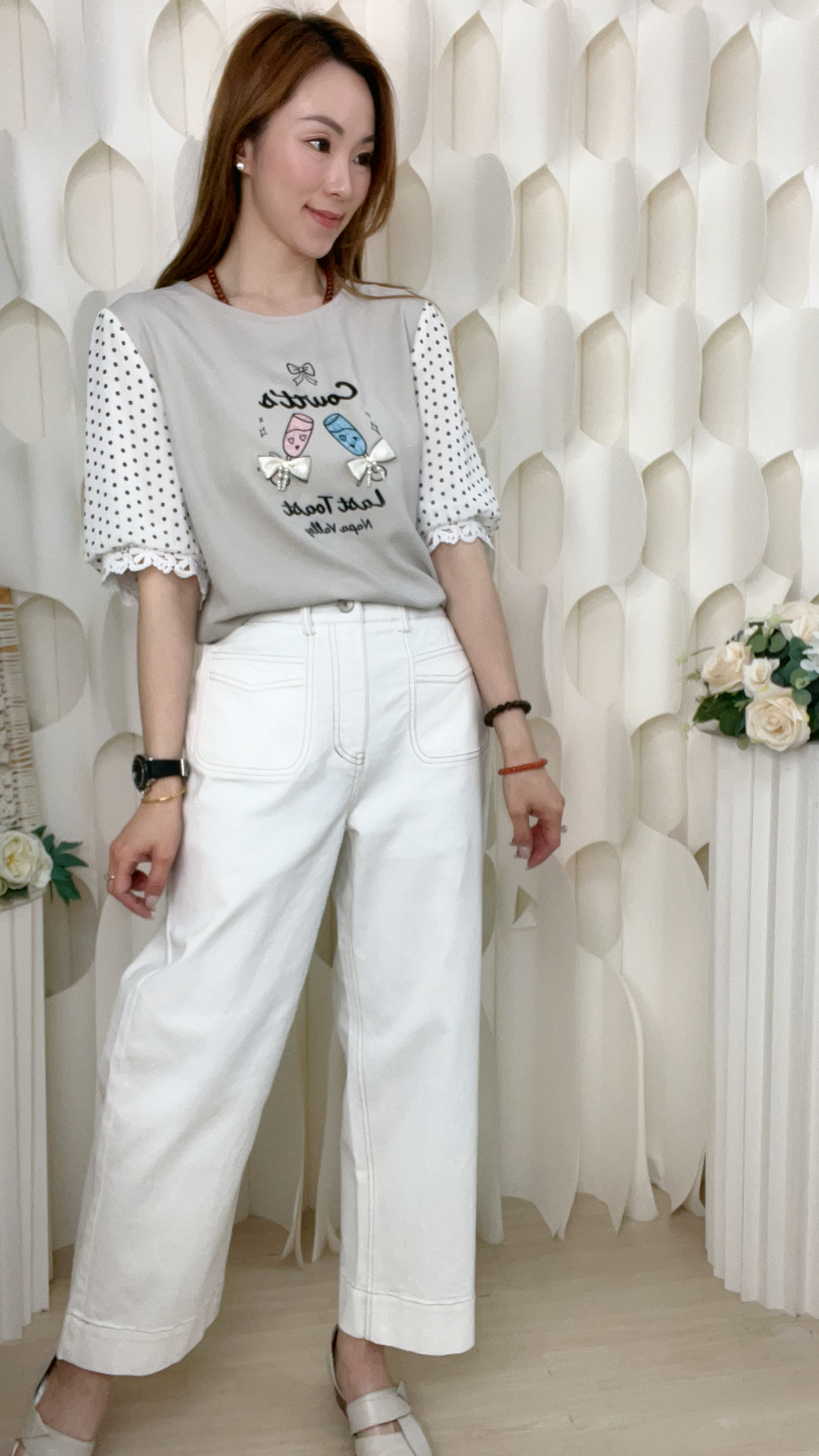 後橡筋腰洗水棉直筒褲(腰/M:26-32/ L:28-34 吋)P6018 #2603clo