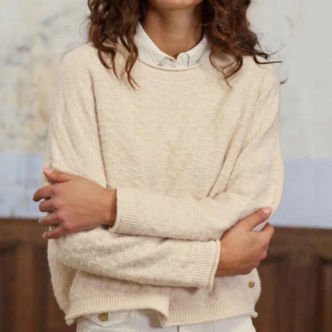 1LP0327-035 [LA PETITE ETOILE] Pull Mossy Beige Clair #MOSSY-M112611G9B/13-BEIGE CLAIR (EU)