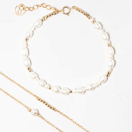 1YA0326-318 [YAY PARIS] Trio Of Bracelets Cultured PearlLaminated Gold #SS24_C20_101 (EU)
