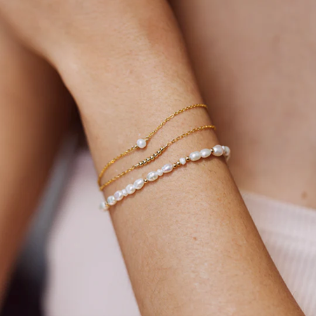 1YA0326-318 [YAY PARIS] Trio Of Bracelets Cultured PearlLaminated Gold #SS24_C20_101 (EU)