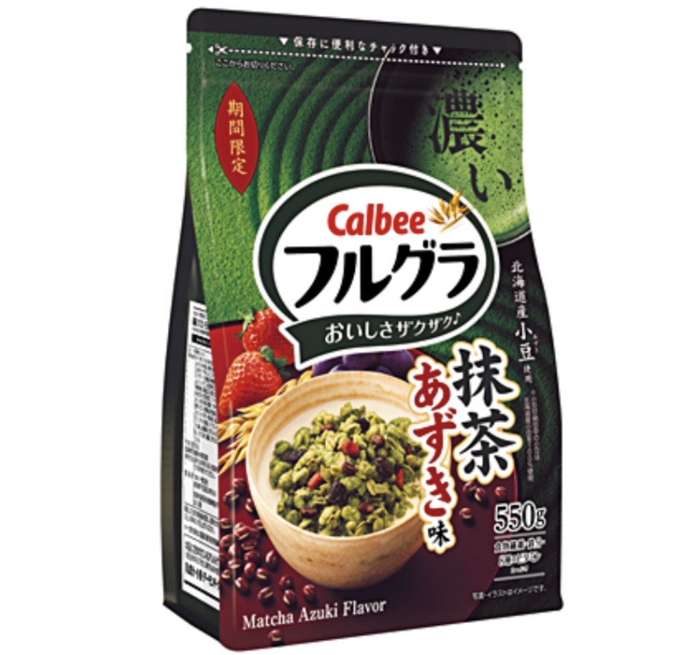 【期間限定】JP Calbee x 北海道紅豆抹茶風味穀物脆片 550g 9132 TK260326