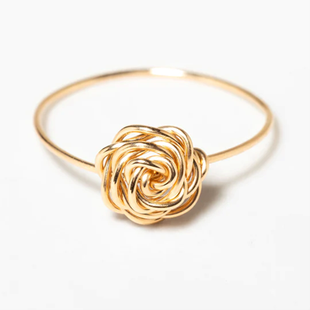 1YA0326-338 [YAY PARIS] Rosa Ring 750‰ Gold #24SSJ-100emrsJ00 (EU)