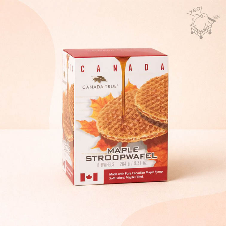 Canada True 楓糖荷蘭餅乾 - 一盒8入 264g