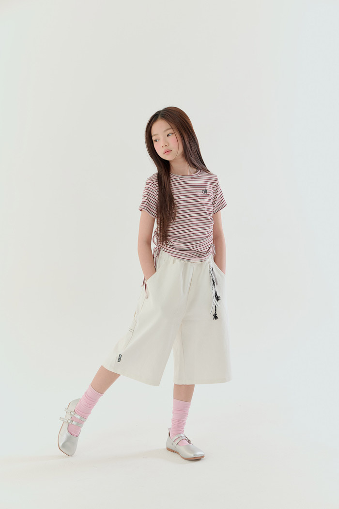 正韓夏Lilas 兩色條紋設計感上衣